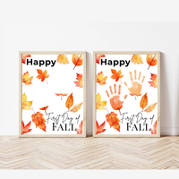 Happy First Day of Fall Handprint Craft | Autumn Keepsake Printable | Preschool Fall Handprint Activity | Classroom & Homeschool Fall Craft