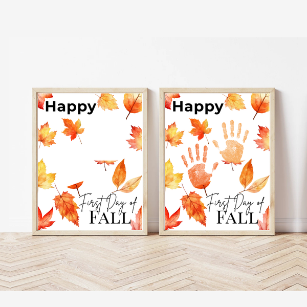 Happy First Day of Fall Handprint Craft | Autumn Keepsake Printable | Preschool Fall Handprint Activity | Classroom & Homeschool Fall Craft