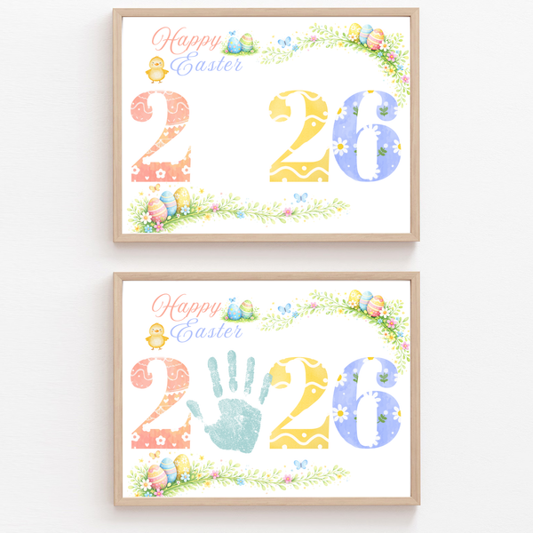 Easter 2026 Handprint Craft Printable | Happy Easter Keepsake | Kids Easter Art PDF