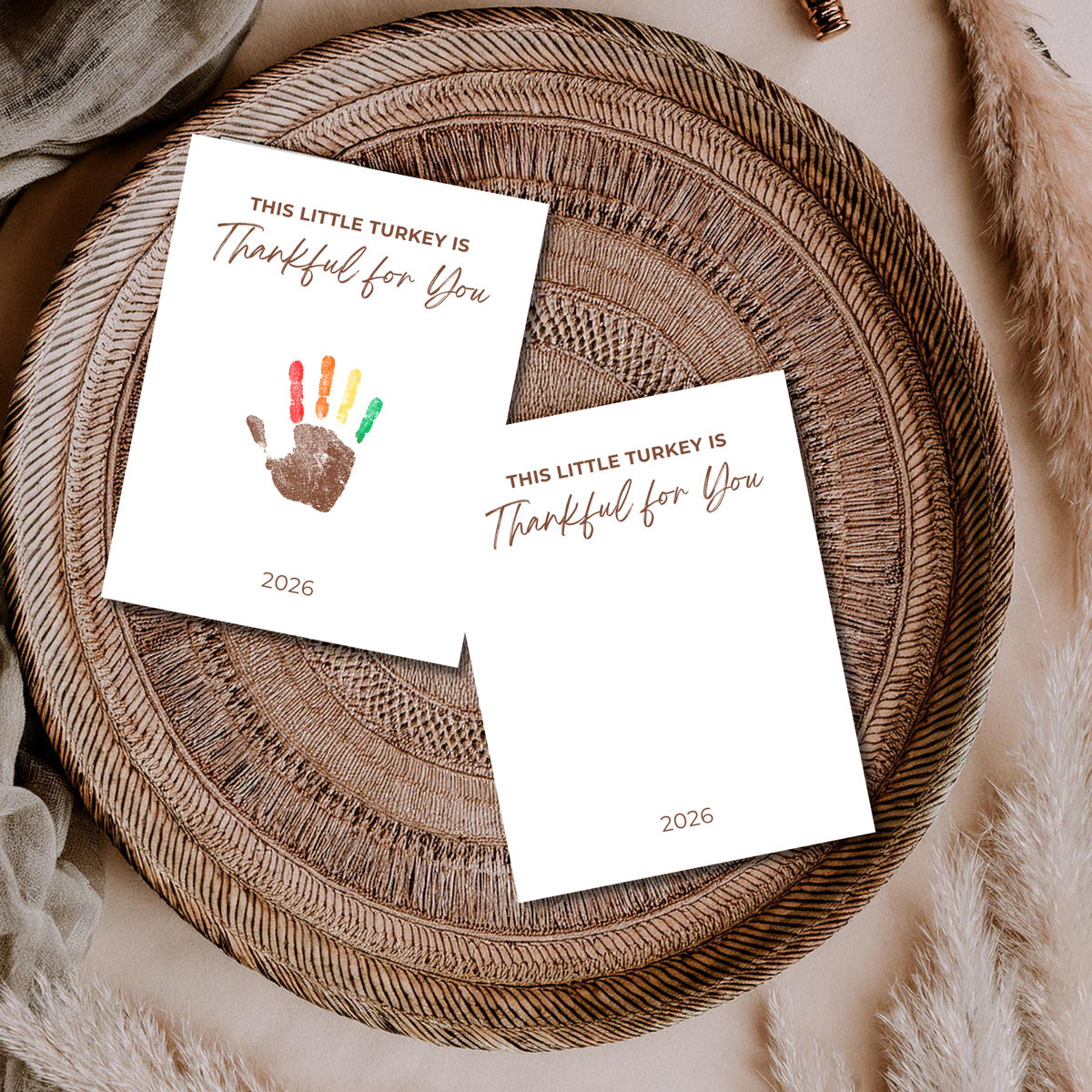 This Little Turkey Is Thankful for You Handprint Craft | Thanksgiving Keepsake Printable
