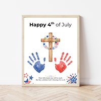 Christian 4th of July Handprint Craft for Kids | Patriotic Preschool & Kindergarten Activity | Faith-Based Printable