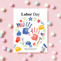 Labor Day Handprint Craft | Printable Labor Day Keepsake Activity for Preschool & Kindergarten