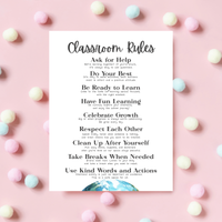 Classroom Rules Printable Poster Set | Classroom Decor | Preschool, Kindergarten & Elementary Classroom Expectations