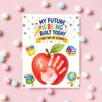 My Future Is Being Built Today Handprint Craft Printable | First Day of School Apple Keepsake | Preschool & Kindergarten PDF