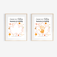 Leaves Are Falling, Autumn Is Calling Handprint Craft | Fall Handprint Printable | Preschool Autumn Keepsake | Kindergarten Fall Activity
