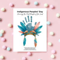 Indigenous Peoples' Day Handprint Craft | Native American Heritage Printable | Preschool & Kindergarten Keepsake Activity