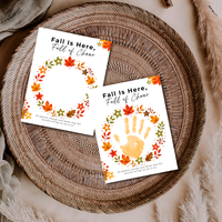 Fall Is Here, Full of Cheer Handprint Craft | Fall Wreath Keepsake | Autumn Printable for Kids