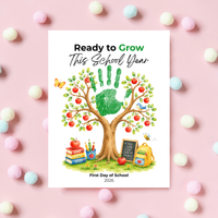 Ready to Grow This School Year Handprint Craft Printable, First Day of School Keepsake, Apple Tree Handprint Activity, Preschool Kindergarten PDF