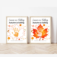 Leaves Are Falling, Autumn Is Calling Handprint Craft | Fall Handprint Printable | Preschool Autumn Keepsake | Kindergarten Fall Activity