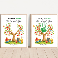 Ready to Grow This School Year Handprint Craft Printable, First Day of School Keepsake, Apple Tree Handprint Activity, Preschool Kindergarten PDF