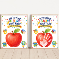 My Future Is Being Built Today Handprint Craft Printable | First Day of School Apple Keepsake | Preschool & Kindergarten PDF