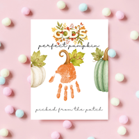 God’s Perfect Pumpkin Handprint Craft Printable | Christian Fall Keepsake | Pumpkin Handprint Activity for Kids | Preschool & Sunday School Craft