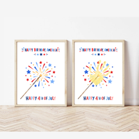 4th of July Handprint Craft for Kids | Patriotic Preschool & Kindergarten Activity | Happy Birthday America Printable