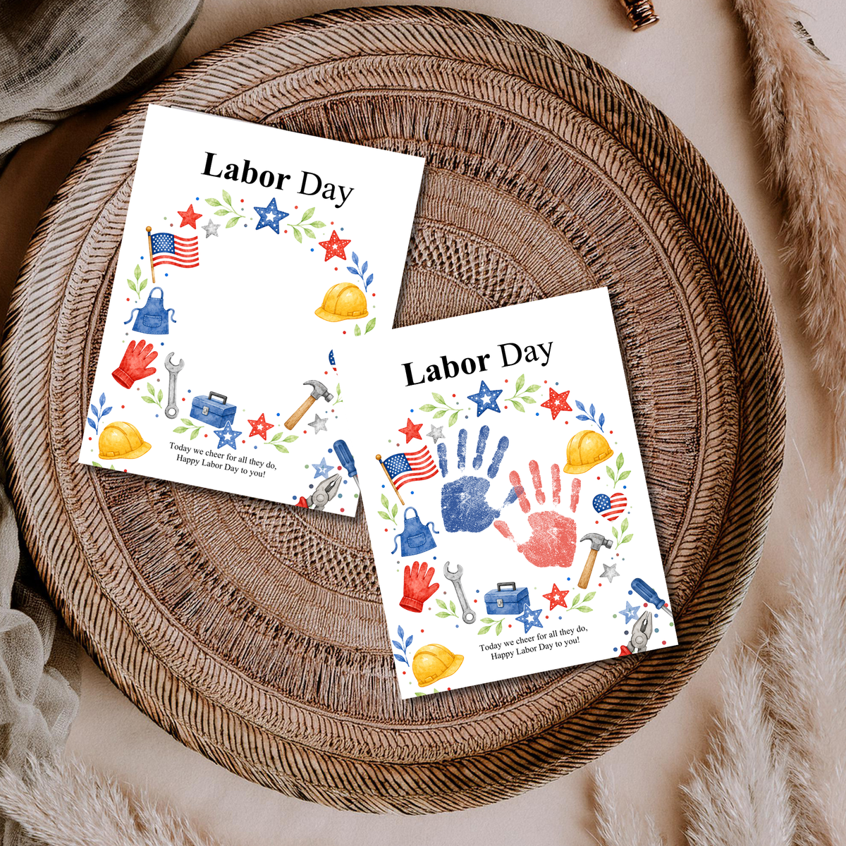 Labor Day Handprint Craft | Printable Labor Day Keepsake Activity for Preschool & Kindergarten