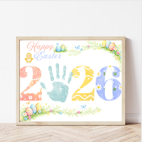 Easter 2026 Handprint Craft Printable | Happy Easter Keepsake | Kids Easter Art PDF