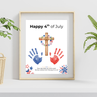 Christian 4th of July Handprint Craft for Kids | Patriotic Preschool & Kindergarten Activity | Faith-Based Printable