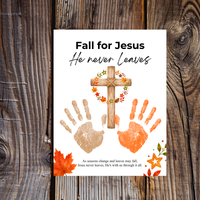 Fall for Jesus Cross Handprint Craft | Christian Fall Printable | Autumn Keepsake for Kids