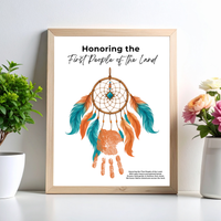 Honoring the First People of the Land Dreamcatcher Handprint Craft | Native American Heritage Month Printable