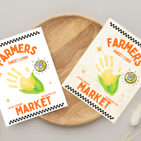 Farmers Market Sweet Corn Handprint Craft Printable, Corn Handprint Keepsake, Fall Harvest Activity, Preschool Kindergarten Thanksgiving PDF