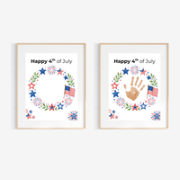 4th of July Handprint Wreath Craft for Kids | Patriotic Preschool & Kindergarten Activity | Independence Day Printable