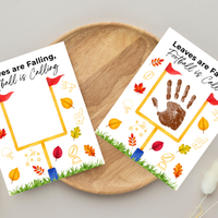 Football Handprint Craft Printable | Leaves Are Falling Football Is Calling | Fall Football Keepsake Activity for Kids | Preschool Printable
