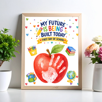 My Future Is Being Built Today Handprint Craft Printable | First Day of School Apple Keepsake | Preschool & Kindergarten PDF