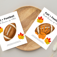 Fall Football Handprint Craft Printable | Fall + Football Best Season of All | Football Keepsake for Kids | Preschool & Classroom Activity