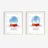 Snow Globe Handprint & Footprint Craft | Winter Keepsake Printable | Preschool Handprint Activity | Baby Footprint Memory Craft