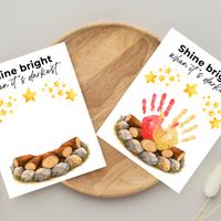 Campfire Handprint Craft Printable | Shine Bright When It's Darkest | Fall Campfire Keepsake | Halloween Thanksgiving Preschool Activity