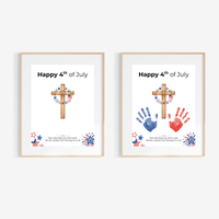 Christian 4th of July Handprint Craft for Kids | Patriotic Preschool & Kindergarten Activity | Faith-Based Printable