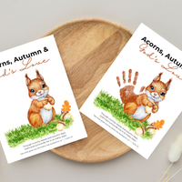 Christian Fall Squirrel Handprint Craft Printable | Acorns Autumn & God’s Love | Bible Fall Activity for Kids | 1 John 3:1 Keepsake