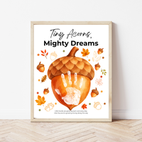 Fall Acorn Handprint Craft for Kids | Tiny Acorns Mighty Dreams Preschool Autumn Activity & Keepsake
