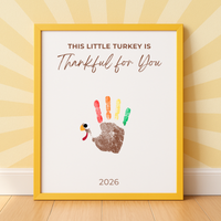 This Little Turkey Is Thankful for You Handprint Craft | Thanksgiving Keepsake Printable