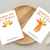 Christian Thanksgiving Footprint Craft Printable, Thankful for God's Goodness, Turkey Footprint Keepsake, Sunday School Thanksgiving Activity PDF