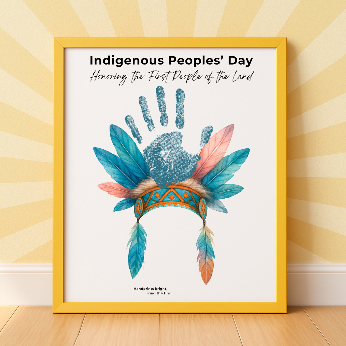 Indigenous Peoples' Day Handprint Craft | Native American Heritage Printable | Preschool & Kindergarten Keepsake Activity