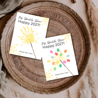 Pop, Sparkle, Shine Handprint & Fingerprint Craft | Happy New Year 2027 Printable | Preschool New Year's Eve Activity | Kids Keepsake Craft