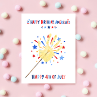 4th of July Handprint Craft for Kids | Patriotic Preschool & Kindergarten Activity | Happy Birthday America Printable