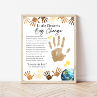 Martin Luther King Jr. Handprint Craft for Kids | MLK Day Little Dreams Big Change Printable Activity