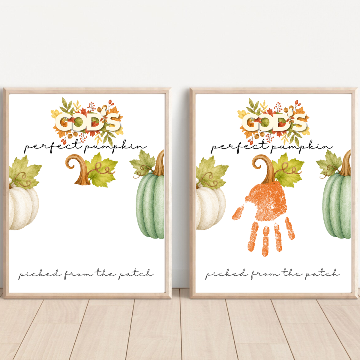 God’s Perfect Pumpkin Handprint Craft Printable | Christian Fall Keepsake | Pumpkin Handprint Activity for Kids | Preschool & Sunday School Craft