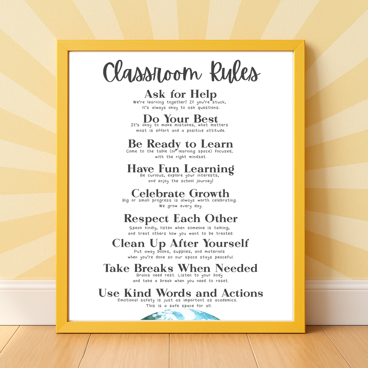 Classroom Rules Printable Poster Set | Classroom Decor | Preschool, Kindergarten & Elementary Classroom Expectations