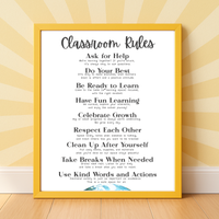 Classroom Rules Printable Poster Set | Classroom Decor | Preschool, Kindergarten & Elementary Classroom Expectations