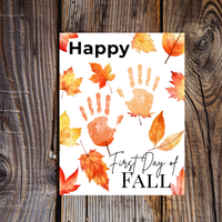 Happy First Day of Fall Handprint Craft | Autumn Keepsake Printable | Preschool Fall Handprint Activity | Classroom & Homeschool Fall Craft