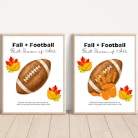 Fall Football Handprint Craft Printable | Fall + Football Best Season of All | Football Keepsake for Kids | Preschool & Classroom Activity