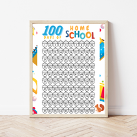 100 Days of School Printable Activities | 100 Chart & Color by Number Classroom Worksheets for Kids