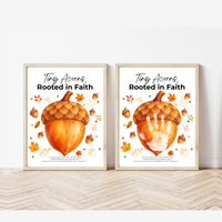 Christian Fall Acorn Handprint Craft for Kids | Tiny Acorns Rooted in Faith Bible Activity
