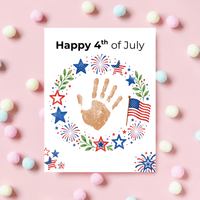 4th of July Handprint Wreath Craft for Kids | Patriotic Preschool & Kindergarten Activity | Independence Day Printable