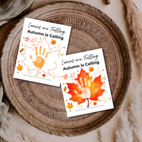 Leaves Are Falling, Autumn Is Calling Handprint Craft | Fall Handprint Printable | Preschool Autumn Keepsake | Kindergarten Fall Activity