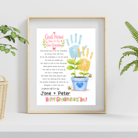Grandma Grandparents Day Handprint Craft for Kids | God Picked You to Be My Grandma Christian Keepsake
