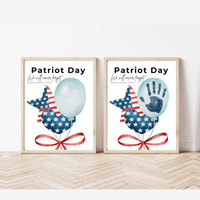 Patriot Day Balloons Handprint Craft for Kids | September 11th Preschool 9/11 Remembrance Activity & Keepsake
