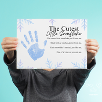 Winter Handprint Craft Printable | “The Cutest Little Snowflake” Keepsake Art | Winter Classroom & Preschool Handprint Activity PDF